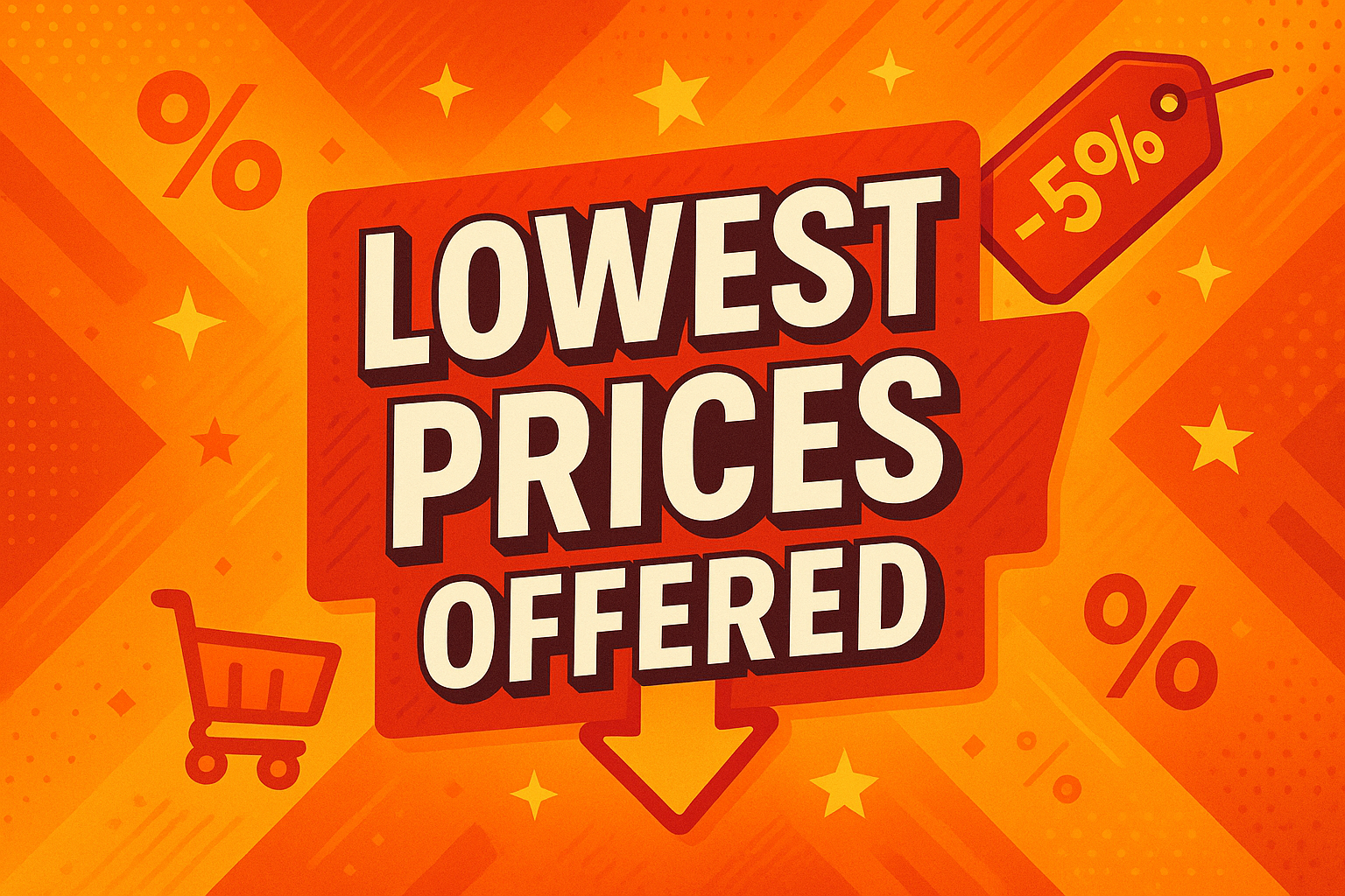 Lowest prices offered